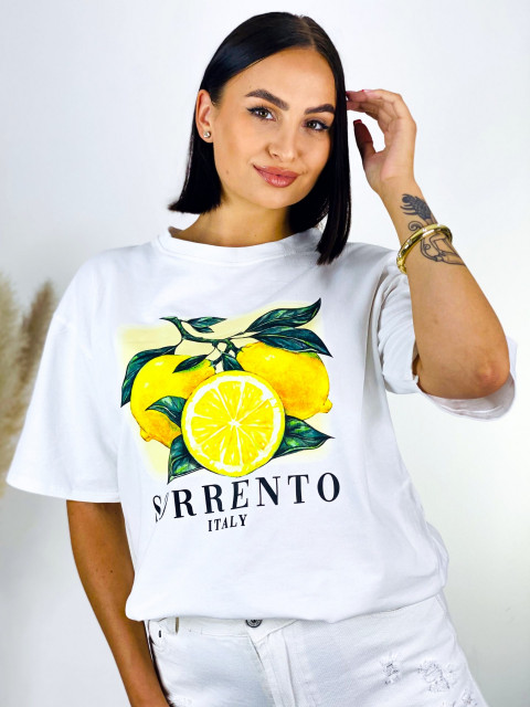 Női fehér póló SORENTO lemon